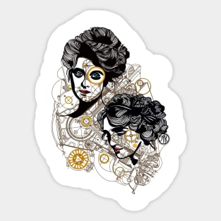 Steampunk Women Sticker